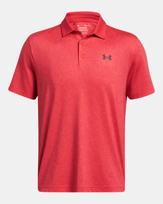 Chomba de Golf Playoff 3.0 Coral Jacquard para Hombre image number 3