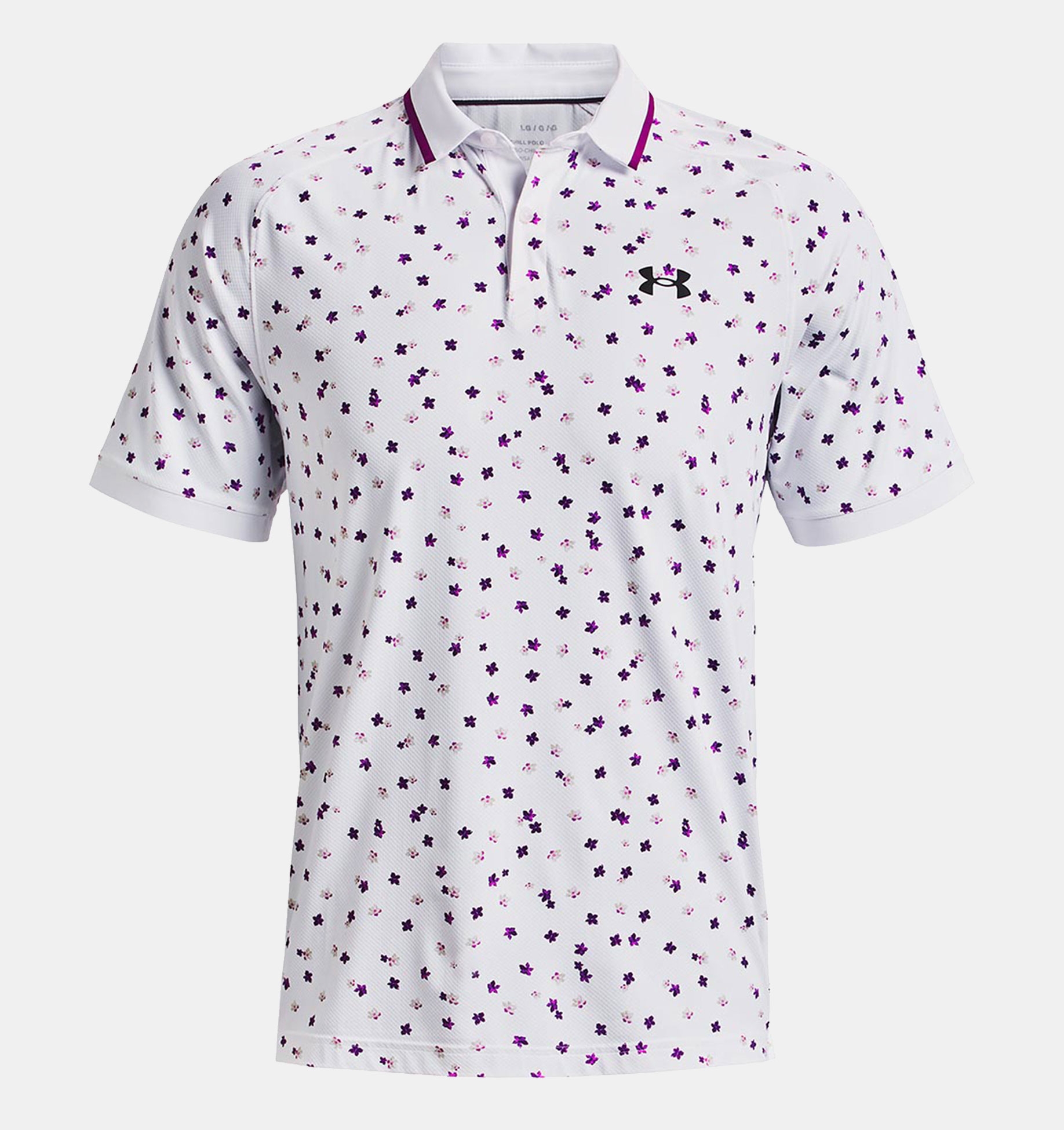 UA Iso-Chill Floral Polo-WHT,SM image number 5