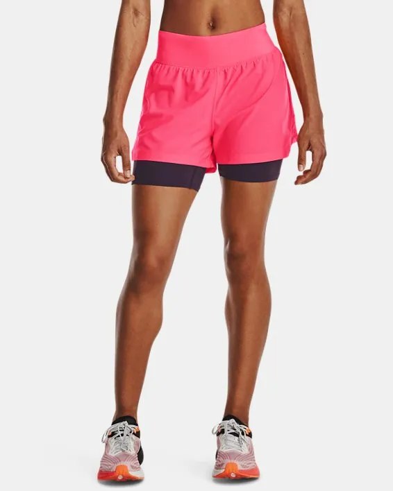 Short UA RUN STAMINA 2IN1 para Mujer image number 3