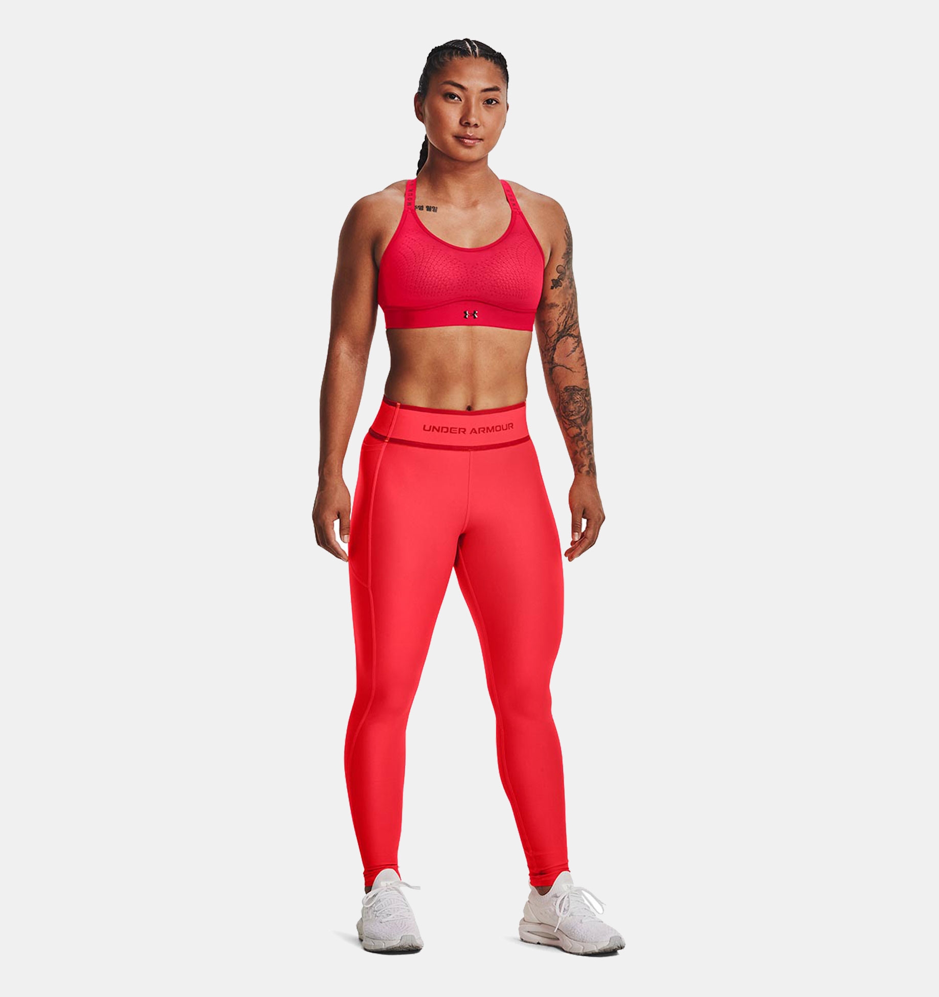 Armour Branded WB Legging-RED,XS image number 2