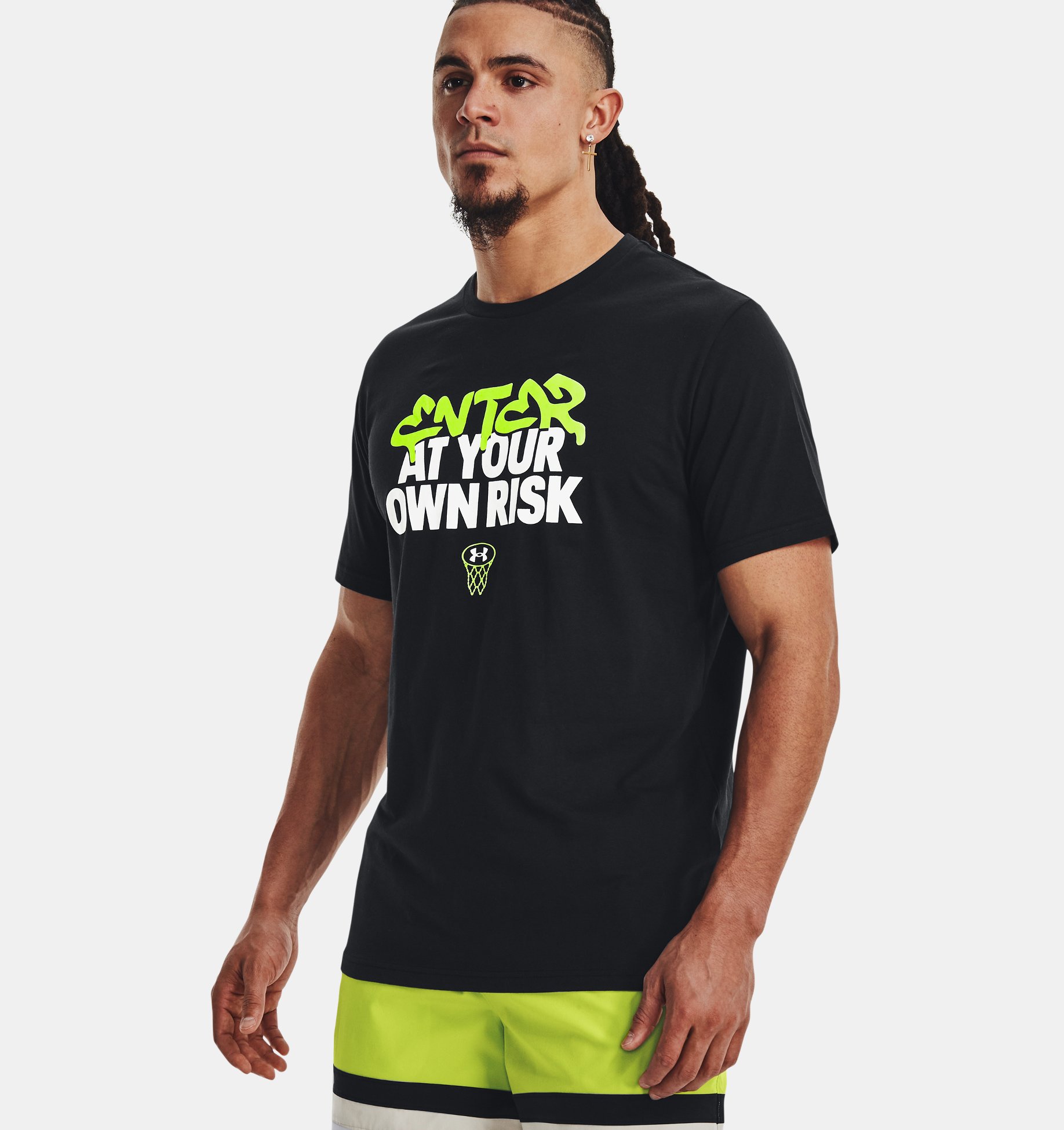 Remera de Basketball UA ENTER AT YOUR OWN RISK para hombre