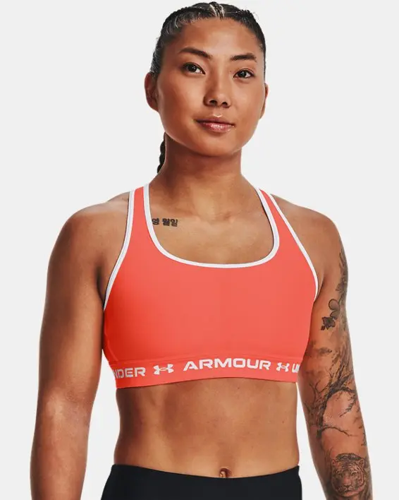 Bra deportivo de impacto medio Armour® Mid Crossback para mujer image number 0