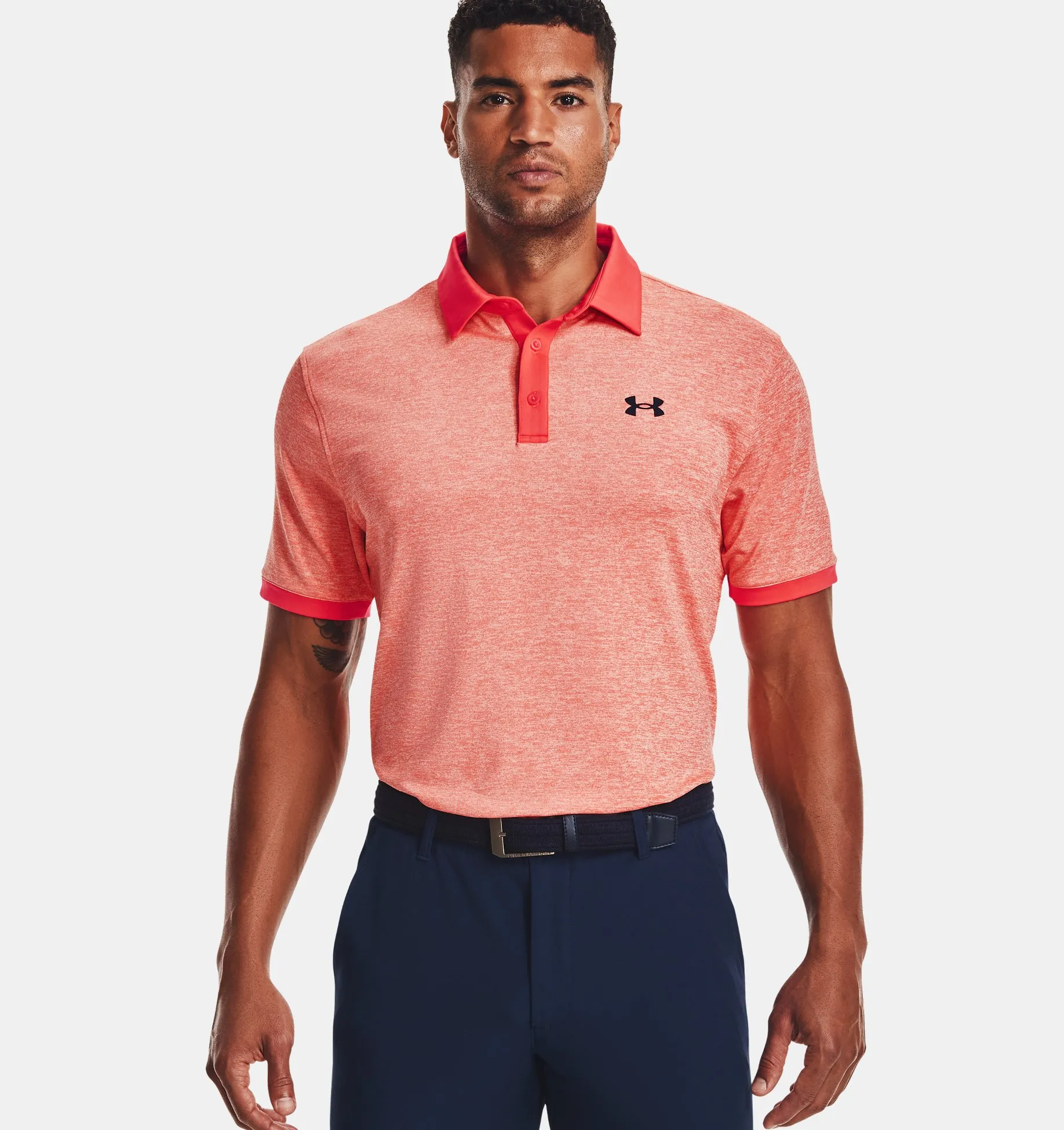 Polo Under Armour Playoff 2.0 Heather para hombre image number 0