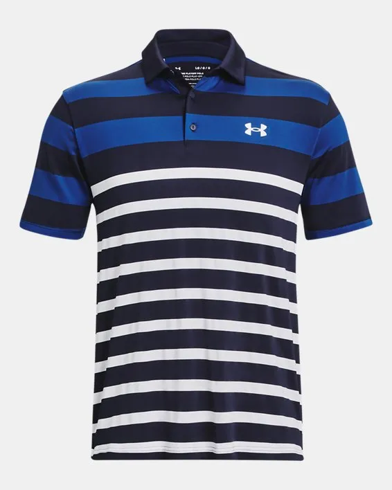UA Playoff 3.0 Stripe Polo-BLU image number 7