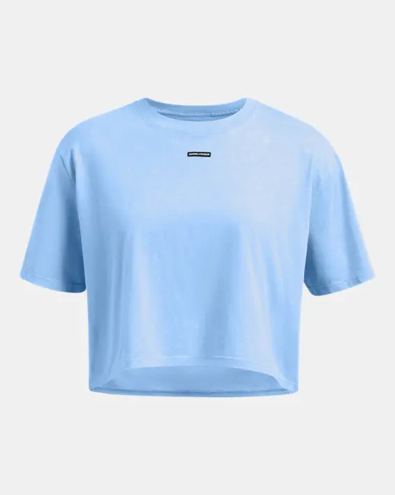 UA W WASH LOGO  Boxy Crop SS image number 2