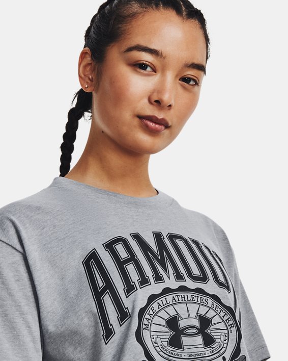 Remera de Mujer UA Collegiate Crest CP SS image number 3