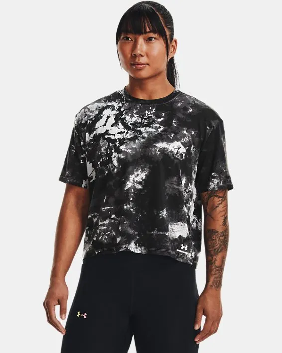 Remera de entrenamiento con estampado UA RUSH™ Energy para mujer