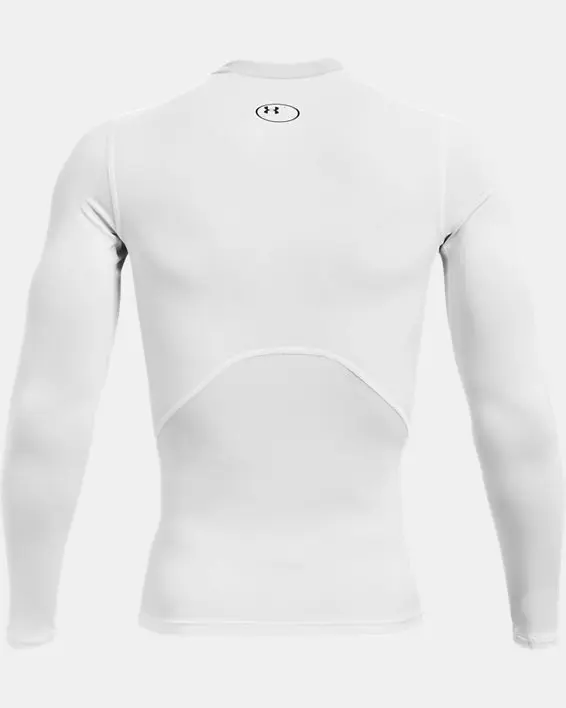 UA HG Armour Comp LS-WHT,LG image number 5