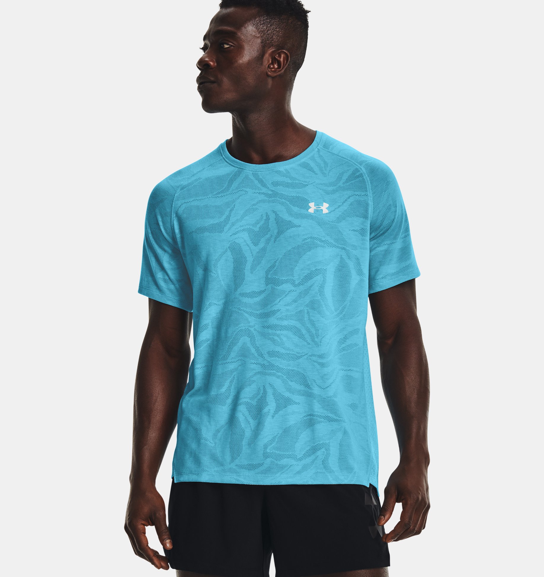 Remera UA Streaker Jacquard para hombre image number 0