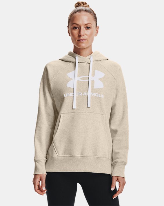 Buzo con capucha UA Rival Fleece Logo para mujer