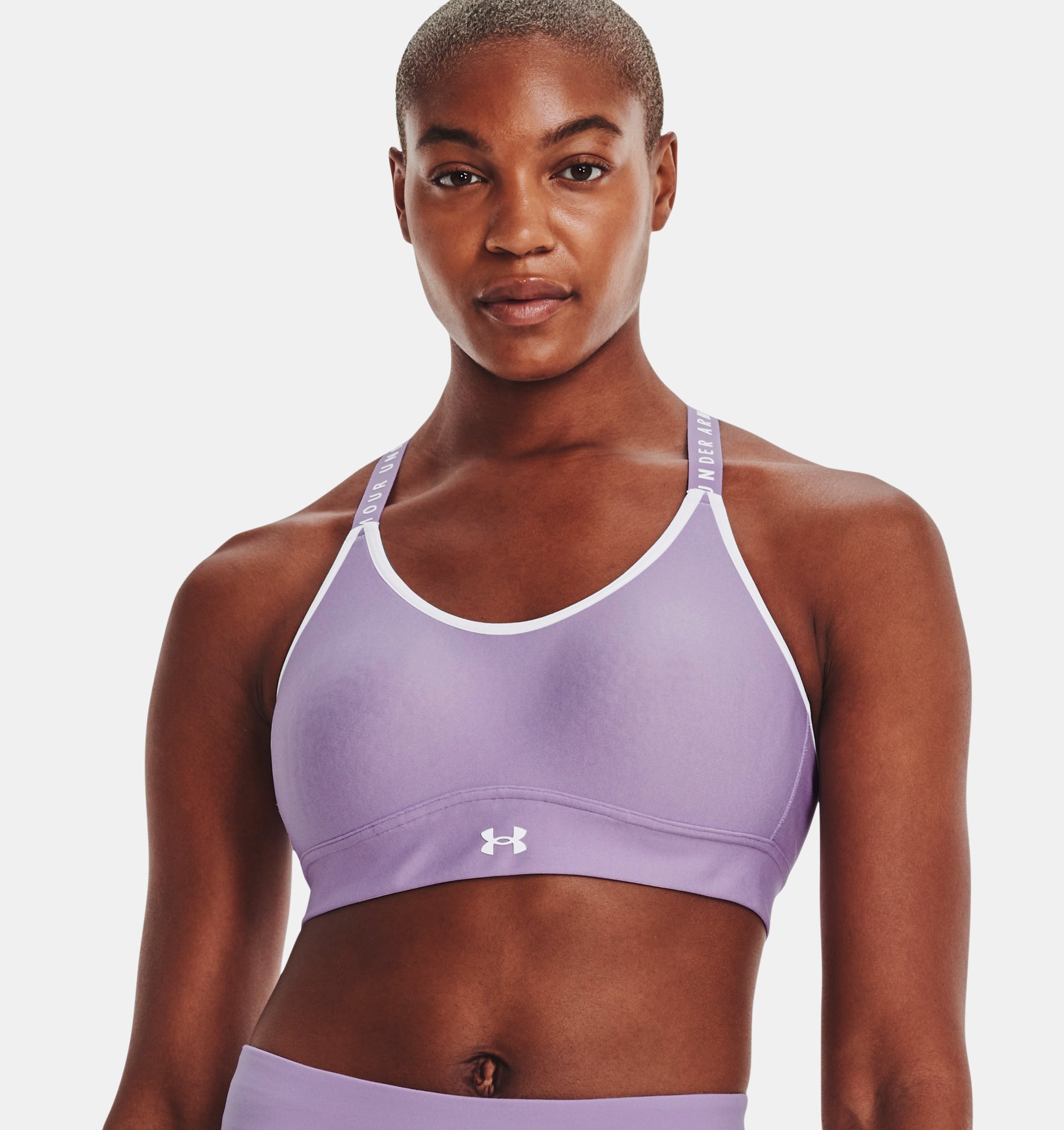 Sport Bra UA Infinity Mid Hthr Cover para mujer image number 2