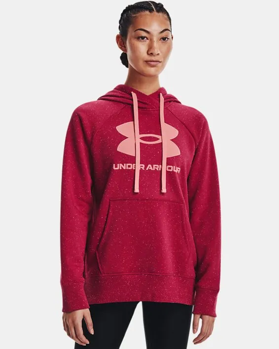 Buzo con capucha UA Rival Fleece Logo para mujer image number 0