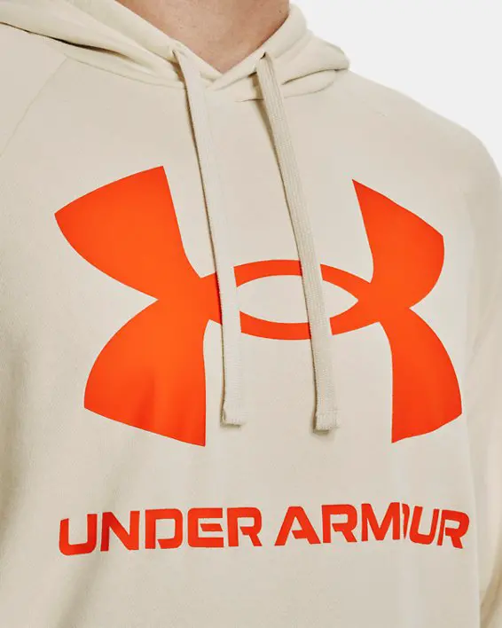 Buzo con capucha de tejido Fleece UA Rival Big Logo para hombre image number 3
