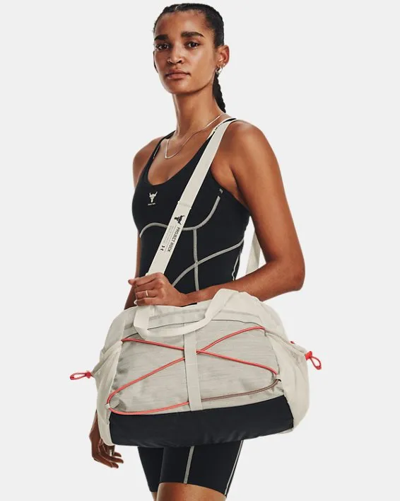 UA Project Rock Gym Bag SM-WHT image number 6