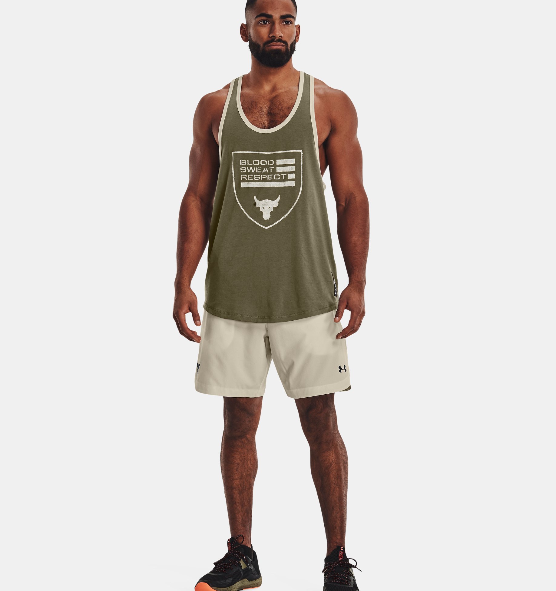 Musculosa UA Project Rock BSR Flag para hombre image number 2