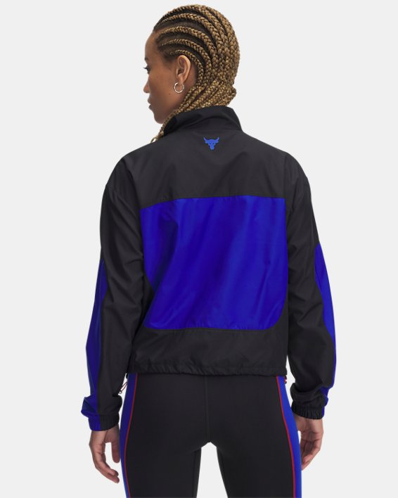 Campera de entrenamiento Project Rock Woven  Full-Zip para Mujer image number 1