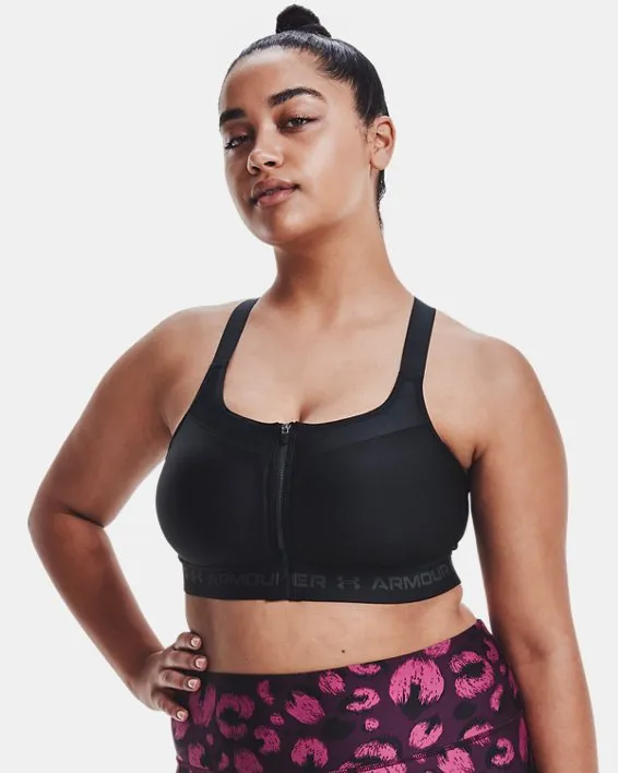 Sport bra Armour® Crossback High Zip para Mujer image number 3