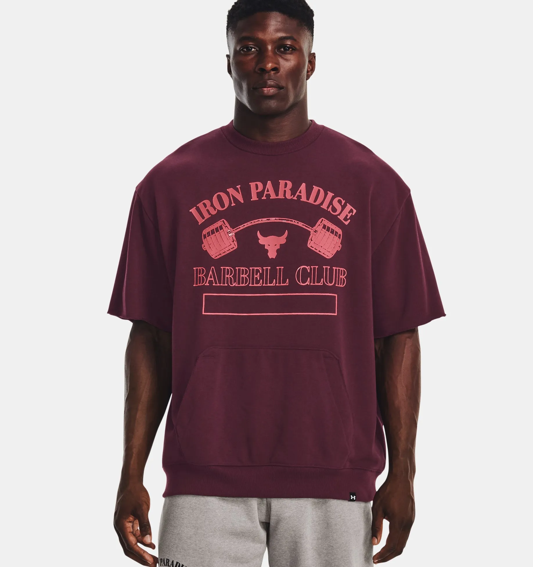 Buzo manga corta Project Rock Iron Paradise Heavyweight Terry Crew para Hombre image number 4