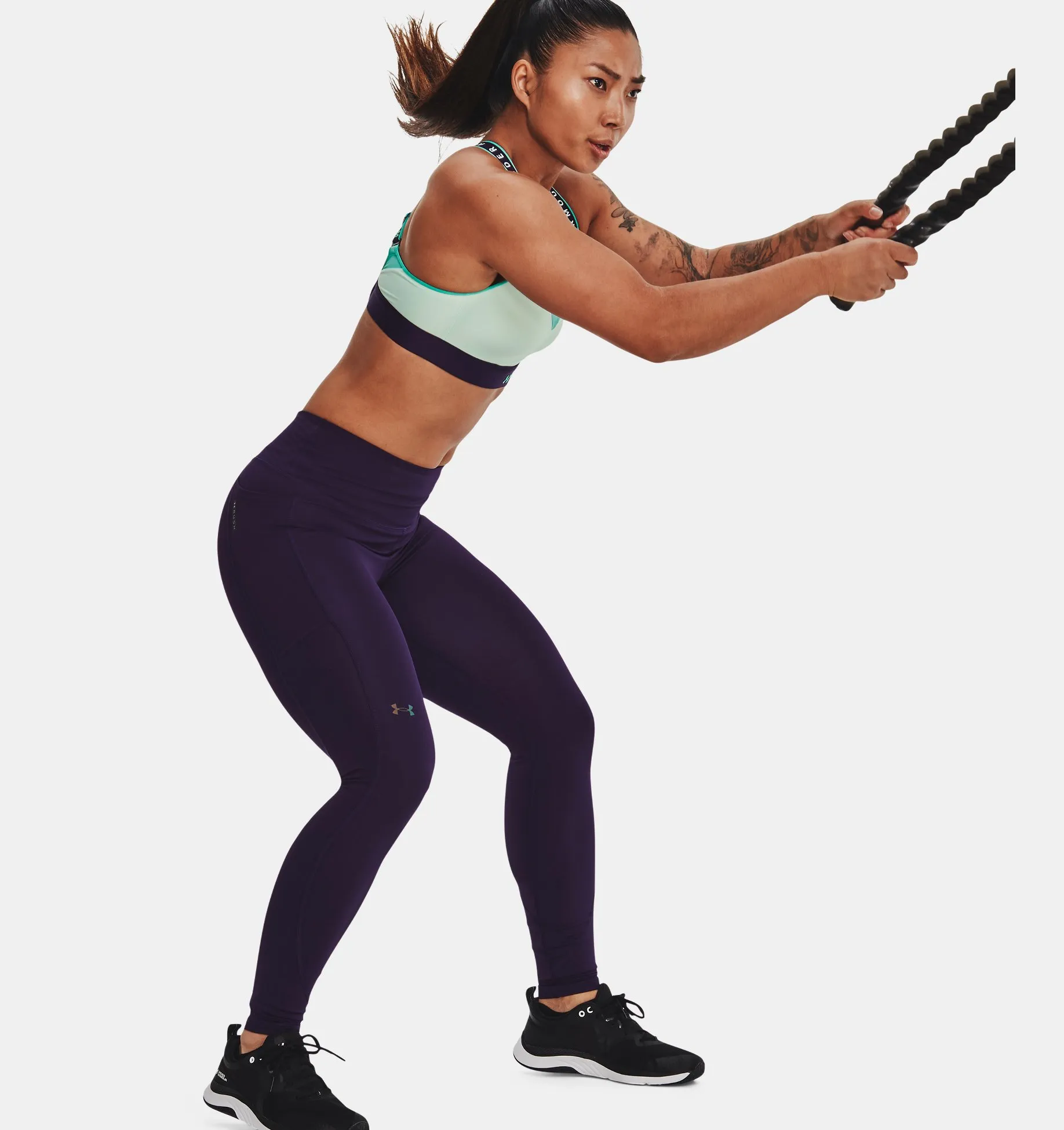 Calzas UA RUSH™ No-Slip Waistband Full-Length para mujer image number 2