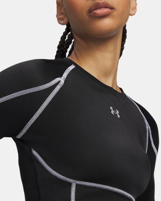 Remera de compresi&oacute;n UA Heatgear Elite Ls de Entrenamiento para Mujer image number 2