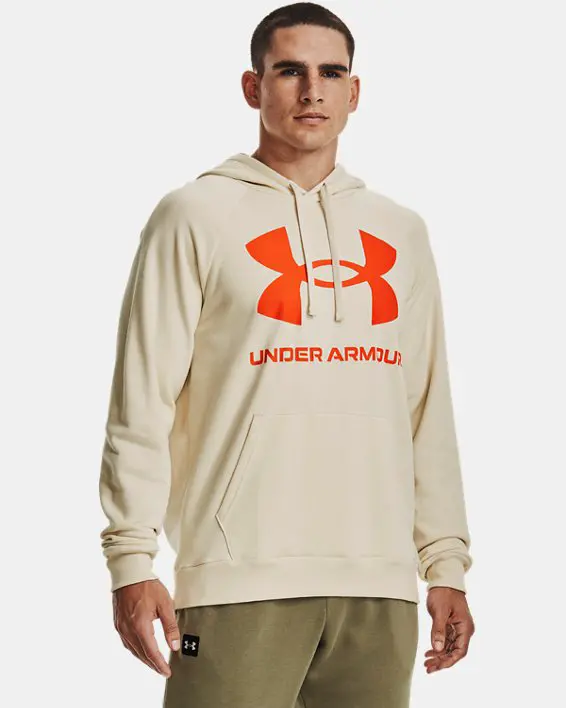 Buzo con capucha de tejido Fleece UA Rival Big Logo para hombre image number 0
