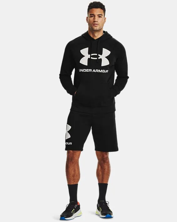 Buzo con capucha de tejido Fleece UA Rival Big Logo para hombre image number 2