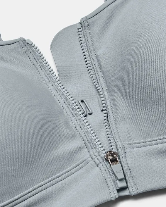 UA Infinity High Bra Zip-BLU image number 6