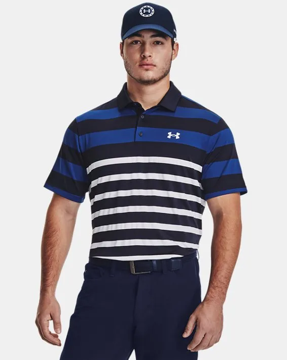 UA Playoff 3.0 Stripe Polo-BLU image number 4