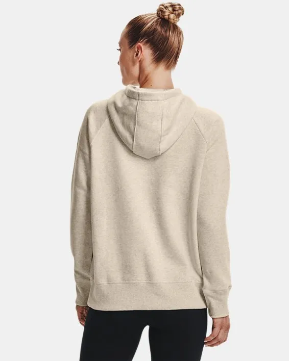 Buzo con capucha UA Rival Fleece Logo para mujer image number 1