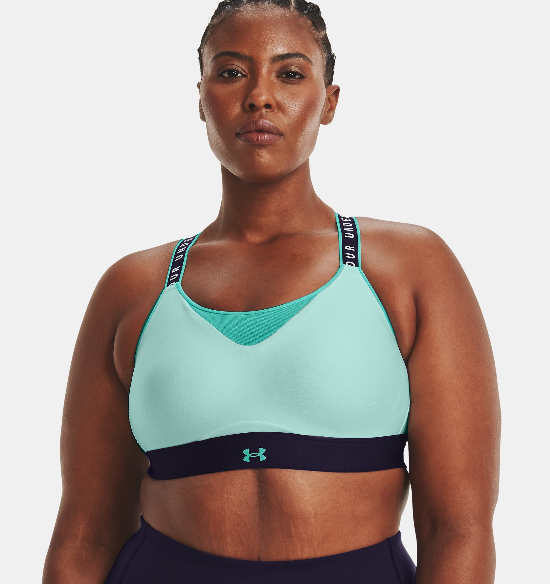 Bra deportivo UA Infinity High Blocked para mujer image number 3