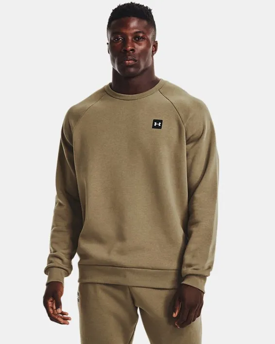 Buzo con cuello redondo de tejido Fleece UA Rival para hombre image number 0