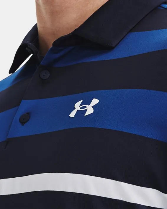 UA Playoff 3.0 Stripe Polo-BLU image number 6