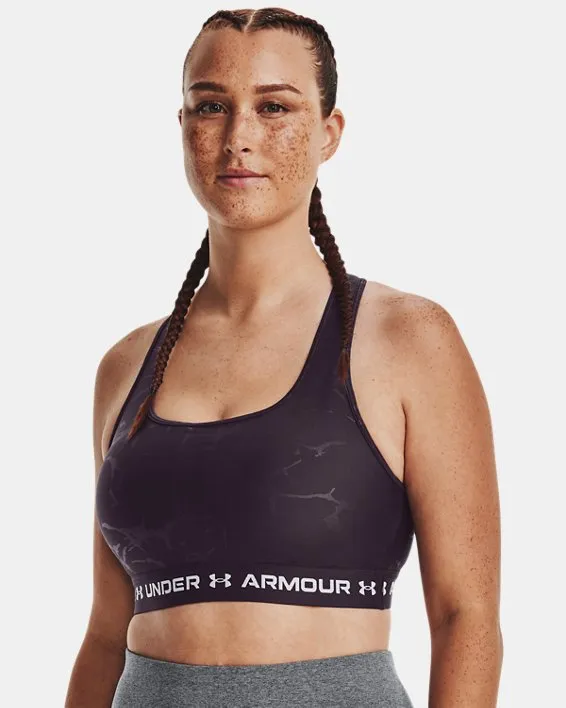Sport Bra UA Crossback Mid Emboss para Mujer image number 3