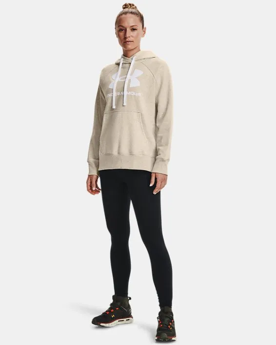 Buzo con capucha UA Rival Fleece Logo para mujer image number 2