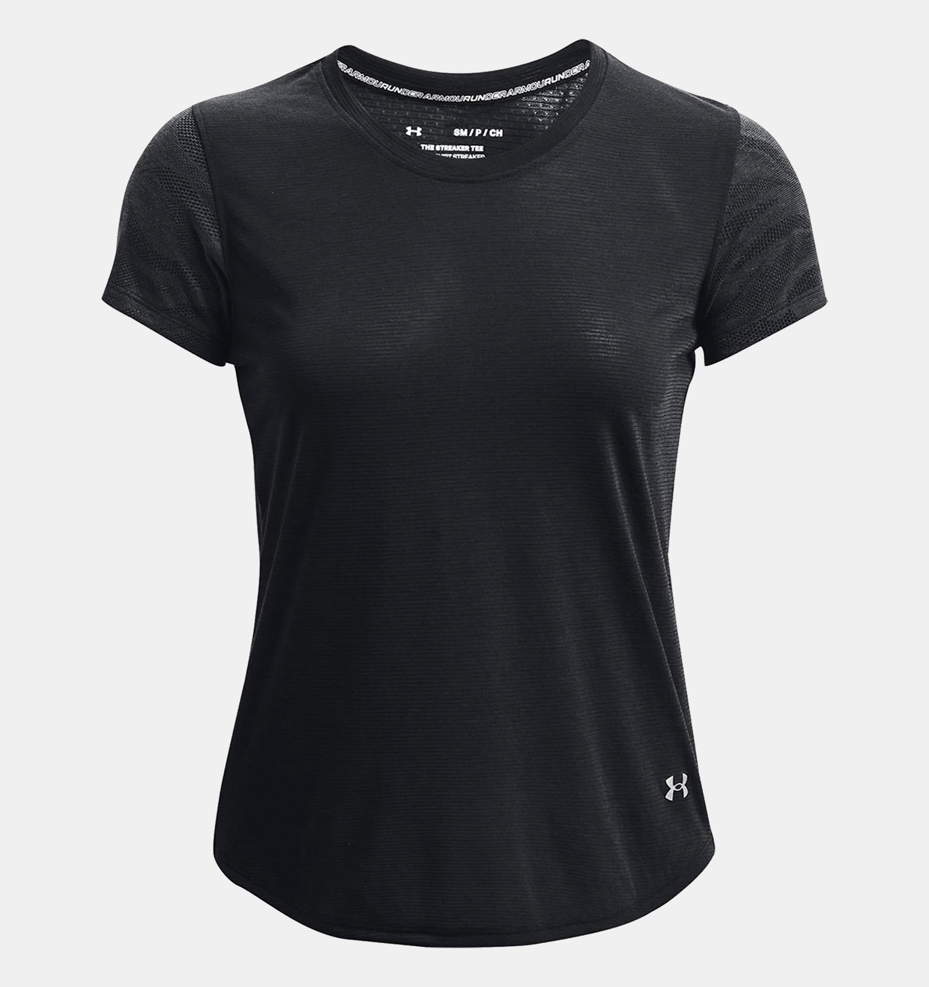 UA Streaker Jacquard Tee-BLK,XS image number 4