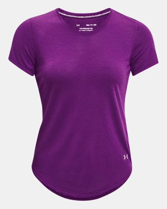 Remera manga corta UA Streaker Run para mujer image number 4
