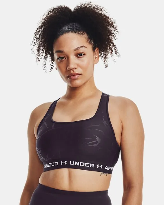 Sport Bra UA Crossback Mid Emboss para Mujer image number 2