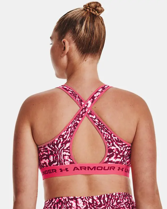 Bra deportivo Armour® Mid Crossback Printed para mujer image number 5