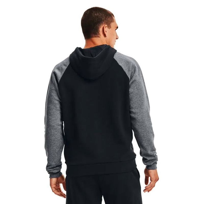 Buzo con capucha UA Rival Fleece Colorblock Hoodie para hombre image number 1