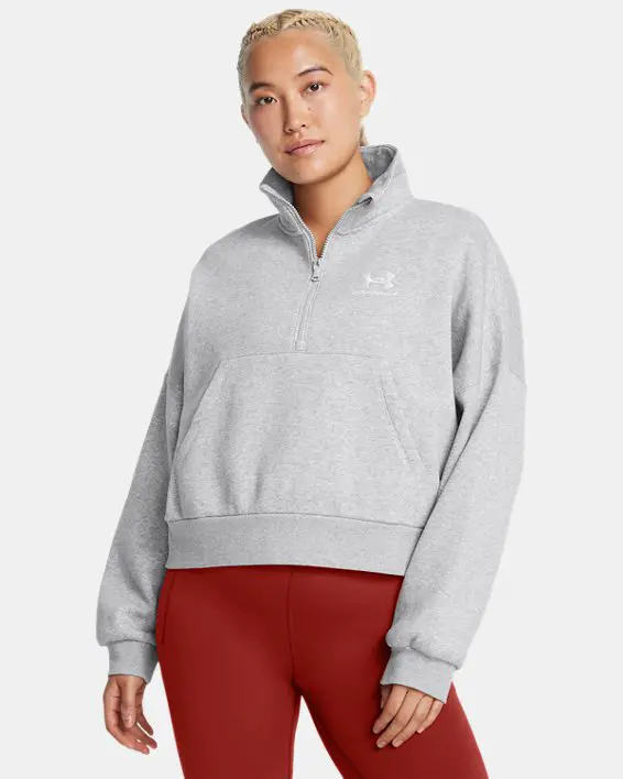 Buzo de entrenamiento oversized UA Icon Fleece para mujer