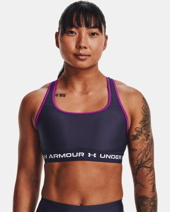 UA Crossback Mid Bra-GRY image number 0