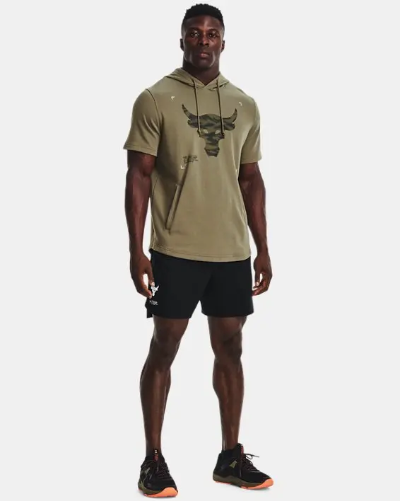 Remera manga corta con capucha Project Rock Terry Short Sleeve Hoodie para hombre image number 2