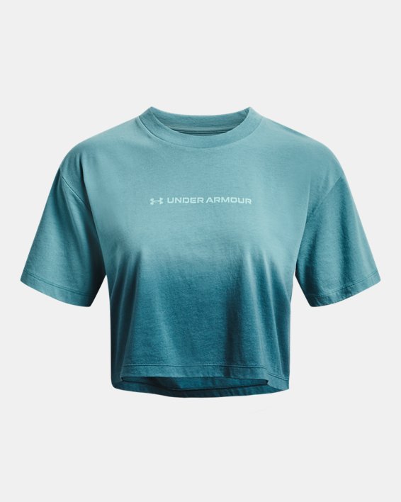 Remera UA Branded Dip Dye Crop para Mujer image number 4