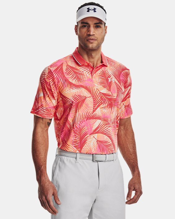 UA Iso-Chill Grphc Palm Polo-PNK