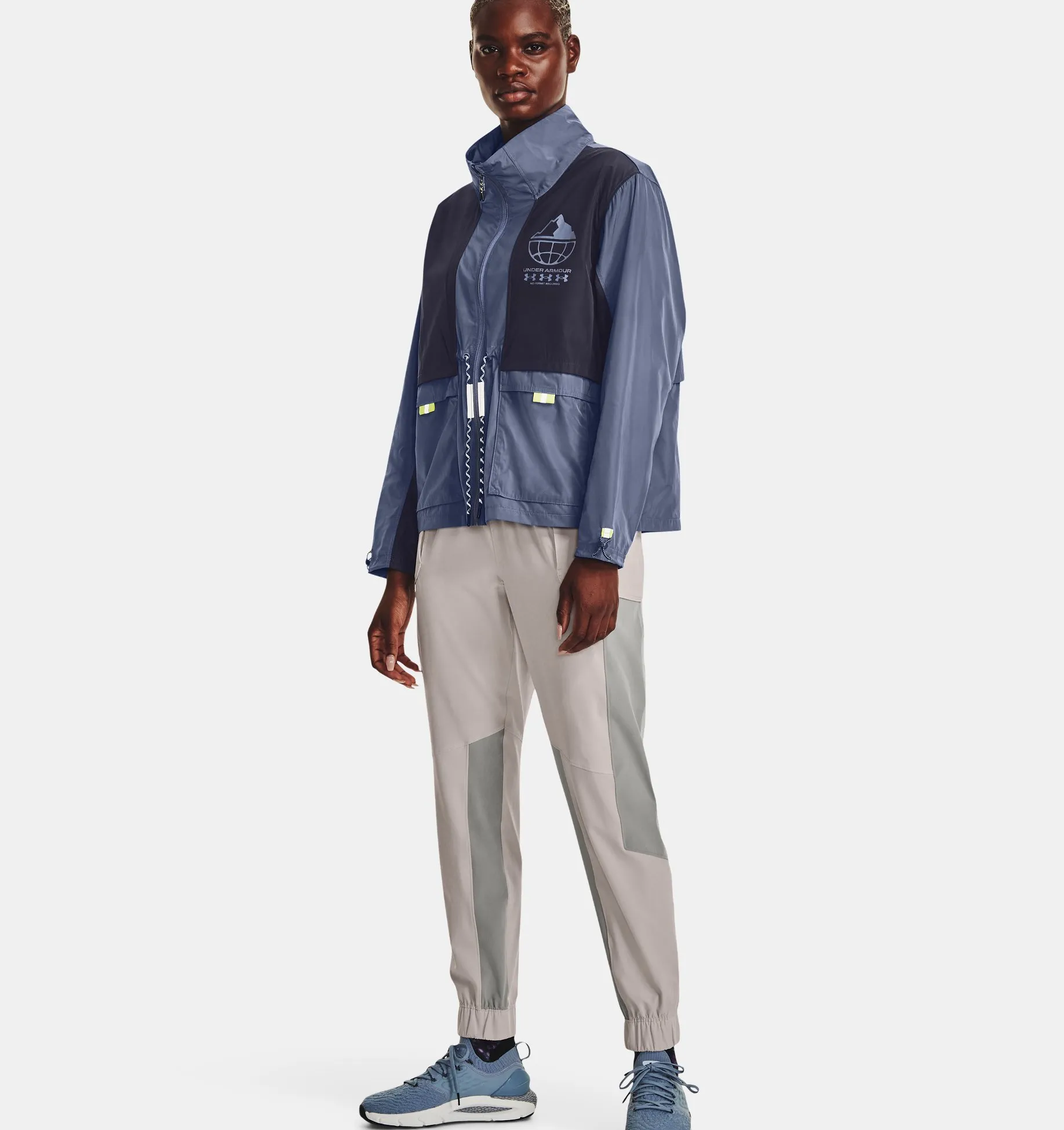 UA RUN STORM Trail Pant-GRY image number 2