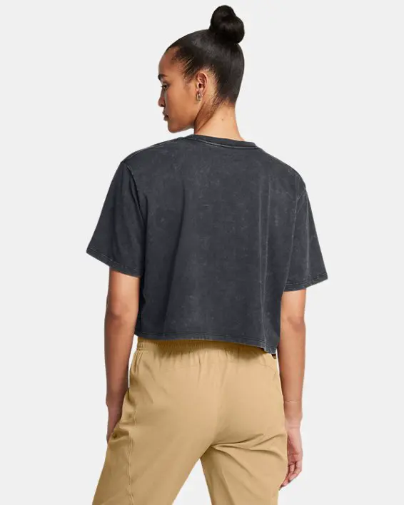 UA W WASH LOGO  Boxy Crop SS image number 1