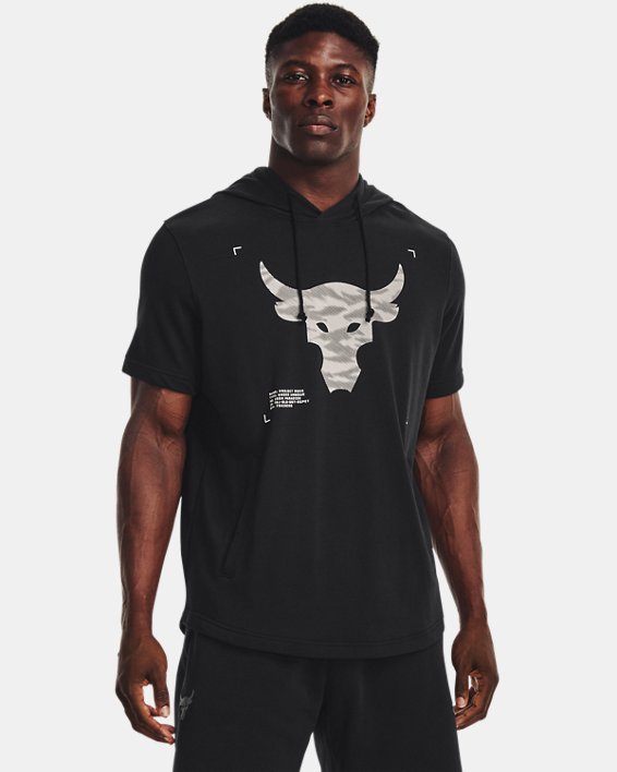 Remera manga corta con capucha Project Rock Terry Short Sleeve Hoodie para hombre
