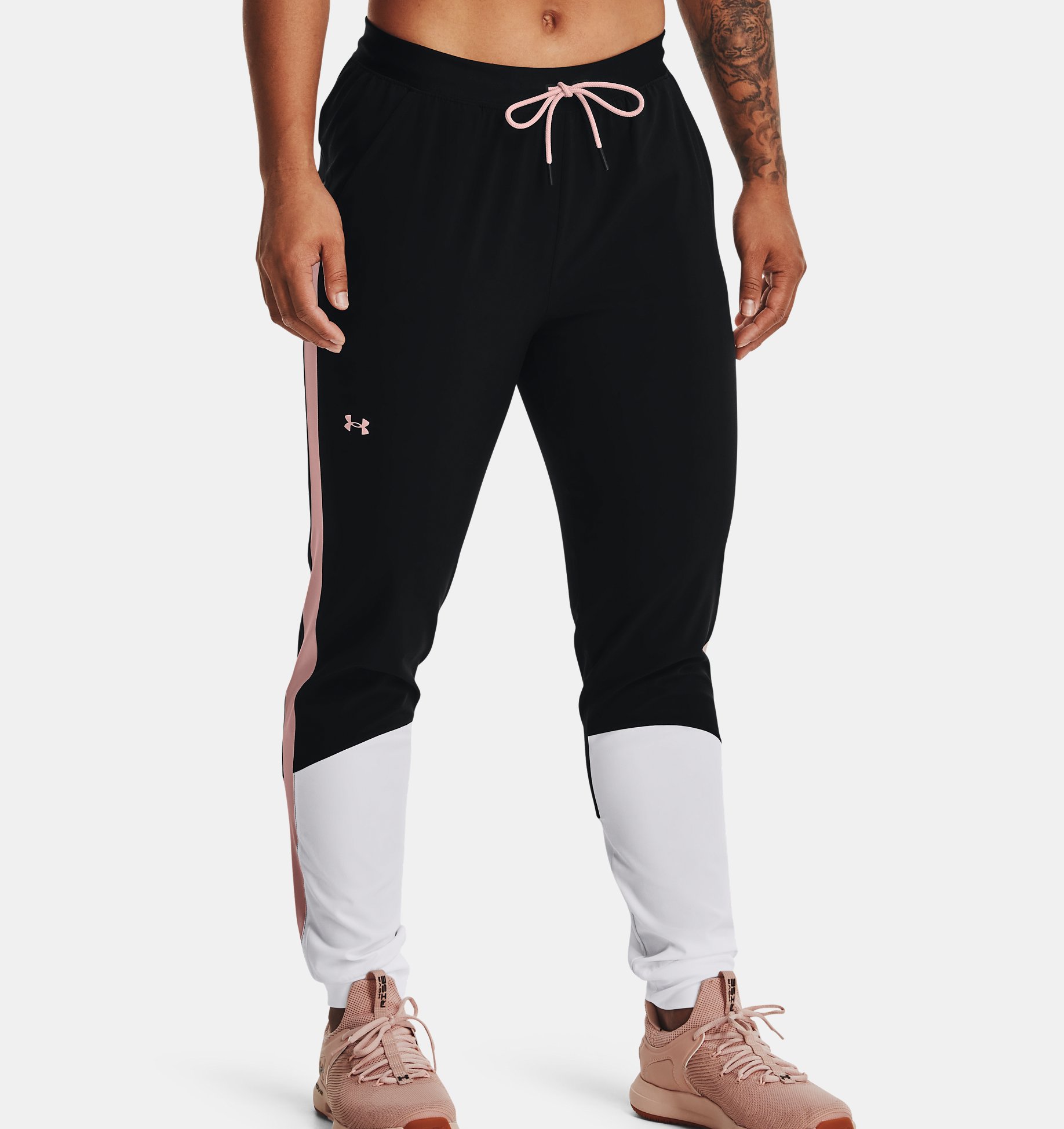 Pantalón UA Armour Sport Woven Colorblock de mujer