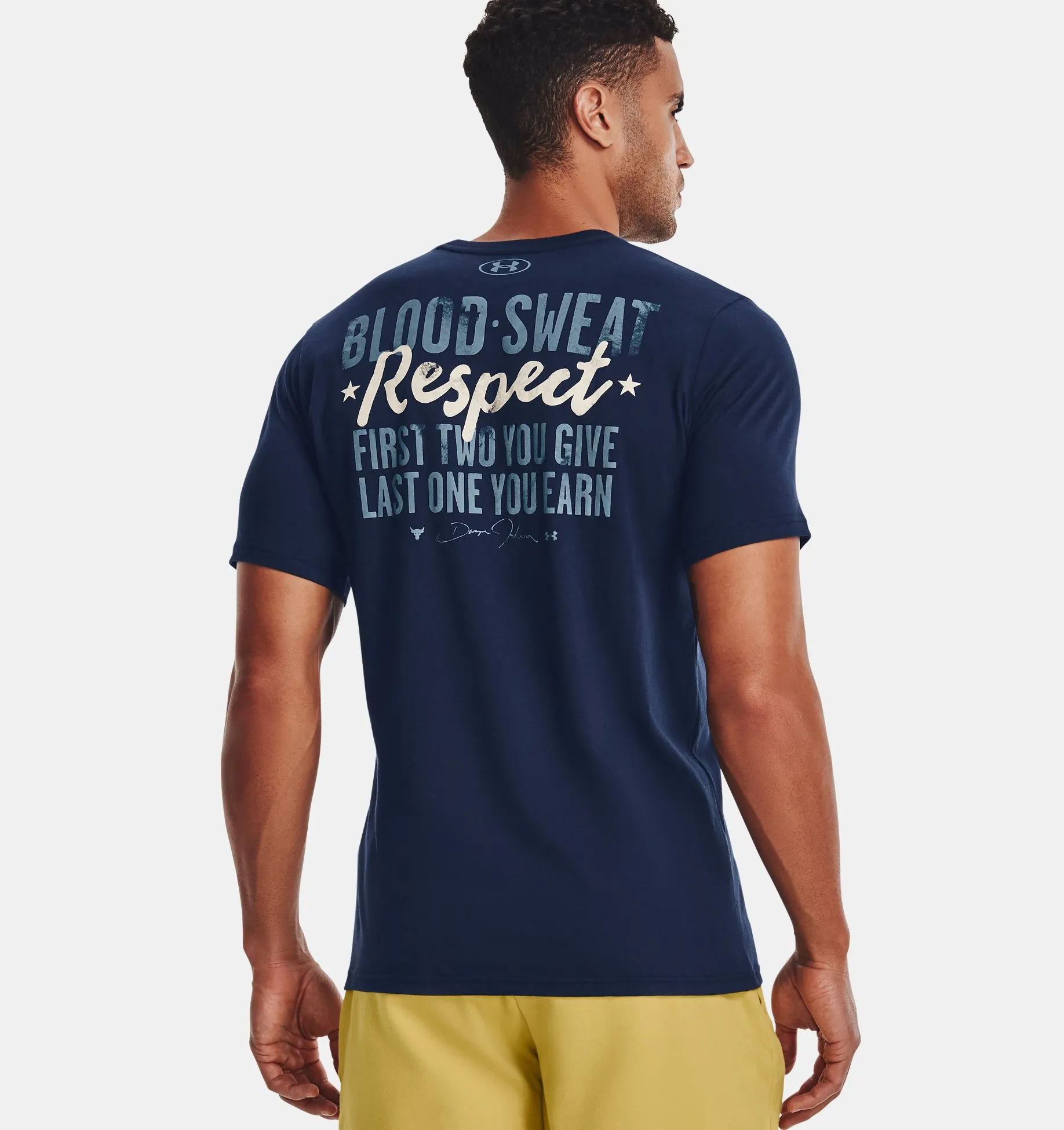 Remera manga corta Project Rock Respect Short Sleeve para hombre image number 1