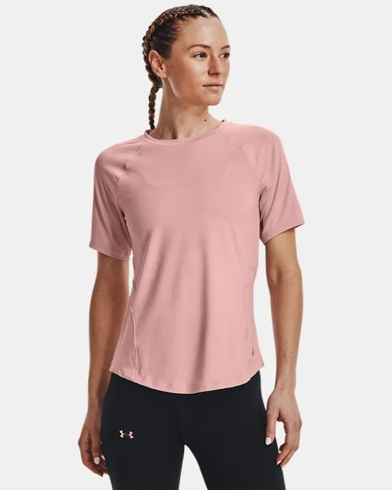 Remera manga corta UA RUSH para mujer image number 0